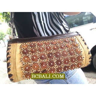 Leather Palm Tree Natural Purses Handmade